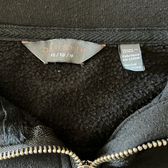 Danskin Black Fleece-Lined Half-Zip Pullover - Picture 2 of 3